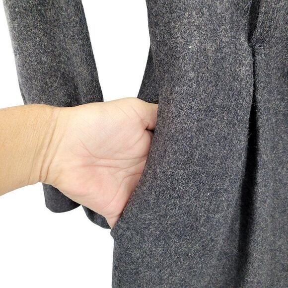 Rampage Peacoat Wool Single Breasted Button Down Long Gray S Military Streetwear - Picture 5 of 10